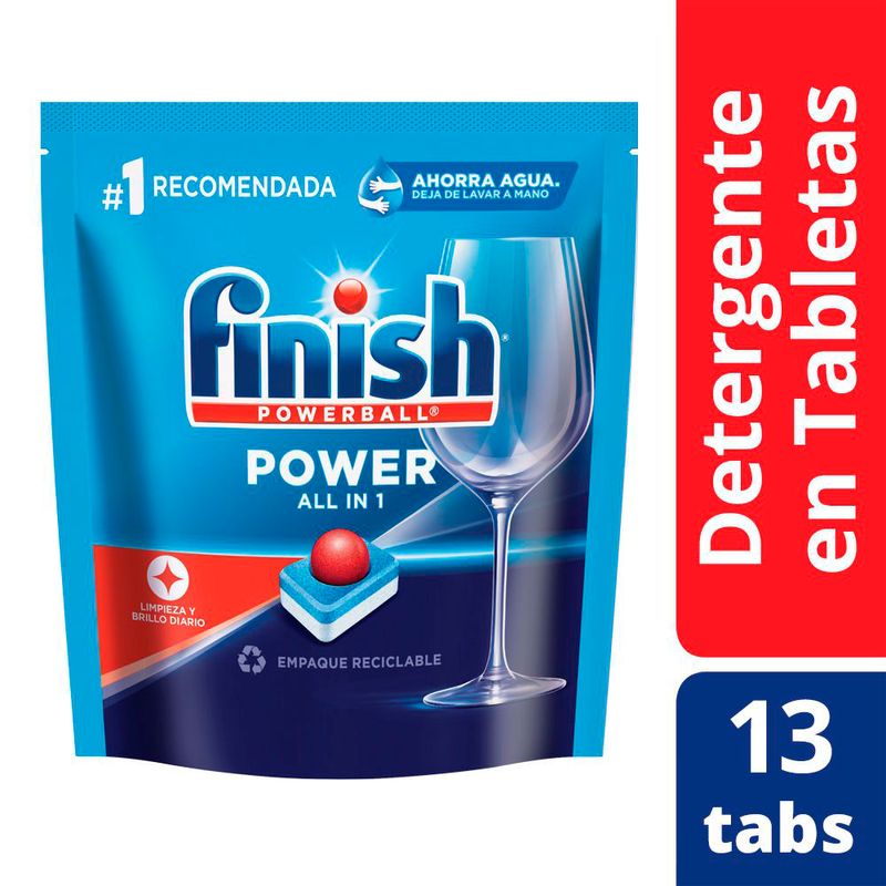 Lavavajillas Finish 53 lavados el mejor detergente para vajillas
