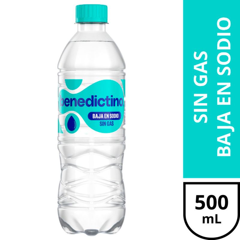 Agua Mineral Benedictino Sin gas Botella 500 ml