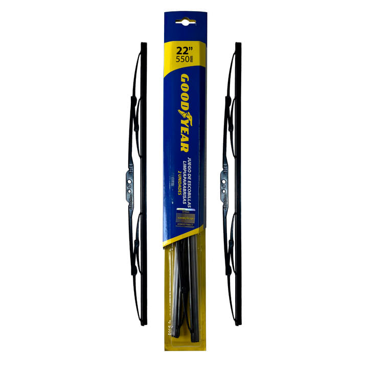 Goodyear Juego de escobillas limpiaparabrisas (Tipo: 22, Largo: 55 cm)