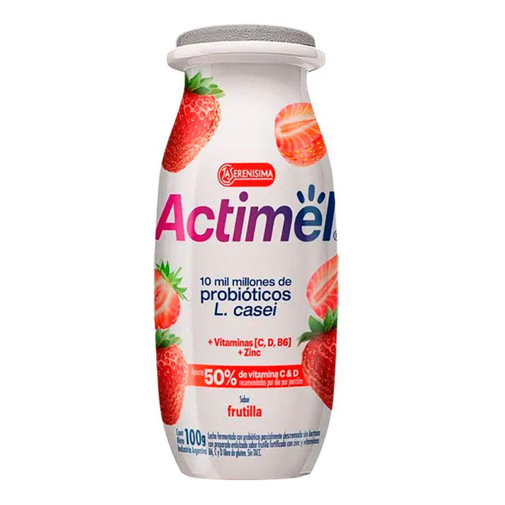 Leche Fermentada Actimel Sabor Frutilla 100 G - Masonline - Más Online