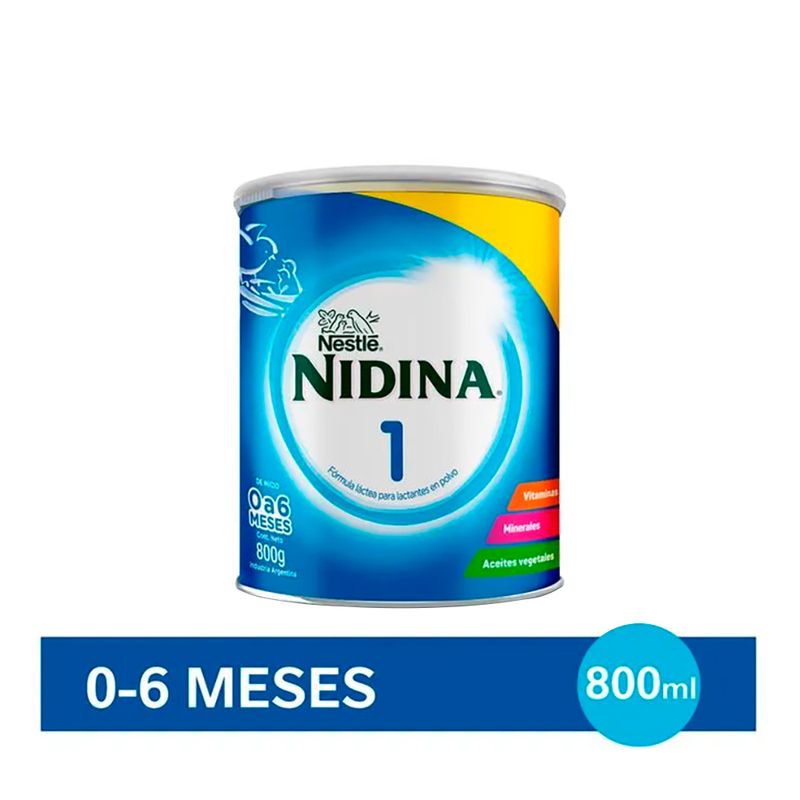 Leche en polvo fórmula infantil Nidina 2 lata 800 g