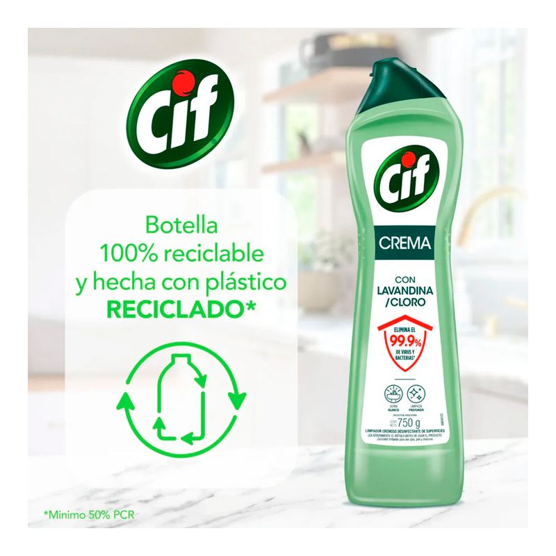 CIF CREMA ULTRA BLANCO CON LAVANDINA 750GR