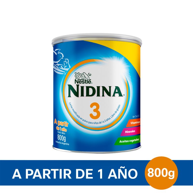 Fórmula Láctea En Polvo Nidina 3 800 G - Masonline - Más Online