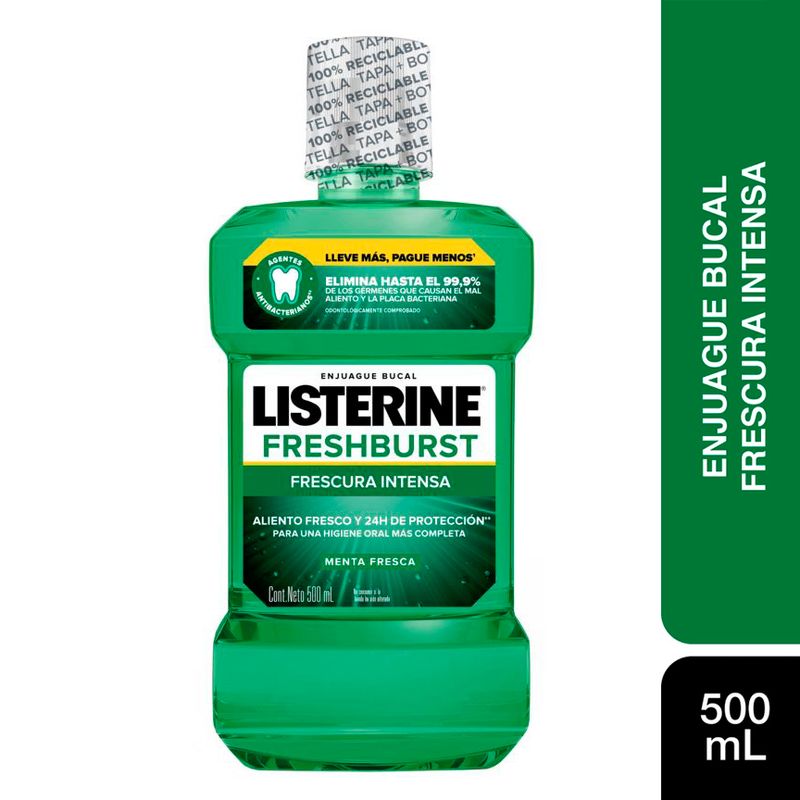 Enjuague Bucal Listerine Freshburst 500ml - Masonline - Más Online