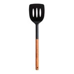 Espatula-Acanalada-De-Nylon-Negro-Con-Mango-De-Madera-Y-Acero-Negro-Mate-35x8-Cm-2-51814