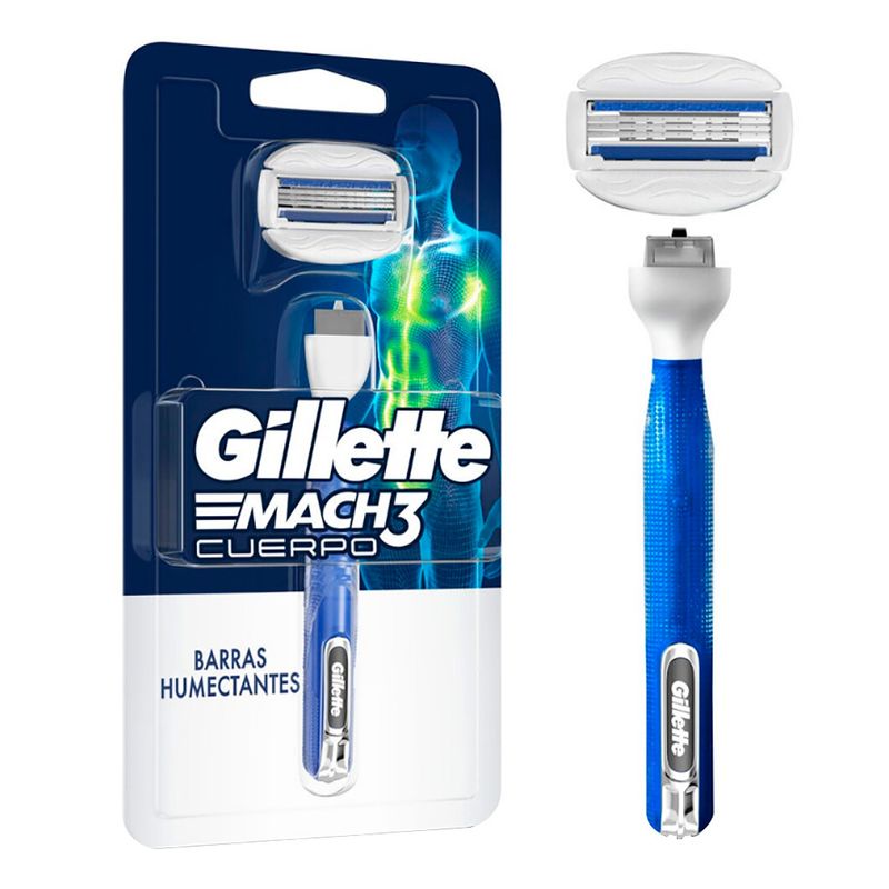 FILOS GILLETTE MáQUINA PRESTOBARBA 3 HOMBRE 1UN