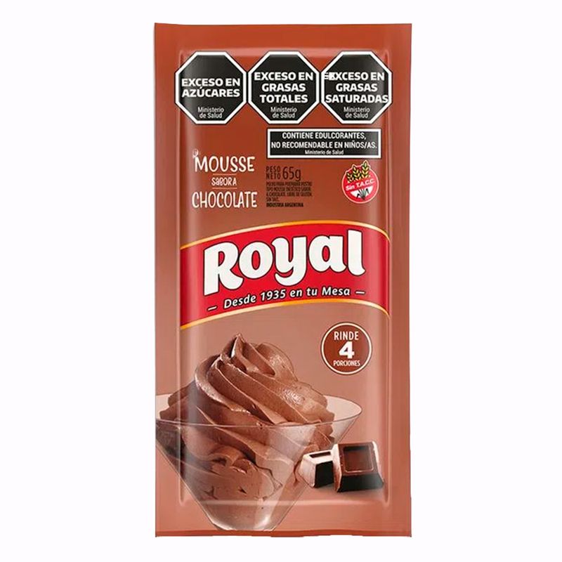 Mousse Royal Sabor A Chocolate 65 G - Masonline - Más Online