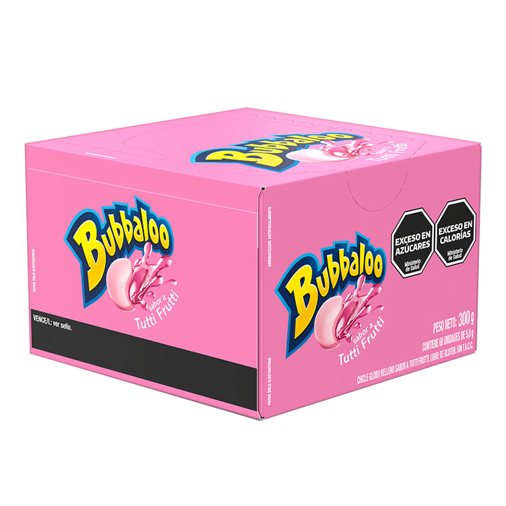 Chicle Bubbaloo Con Relleno Sabor Tutti Frutti 300 G 60u - Masonline ...