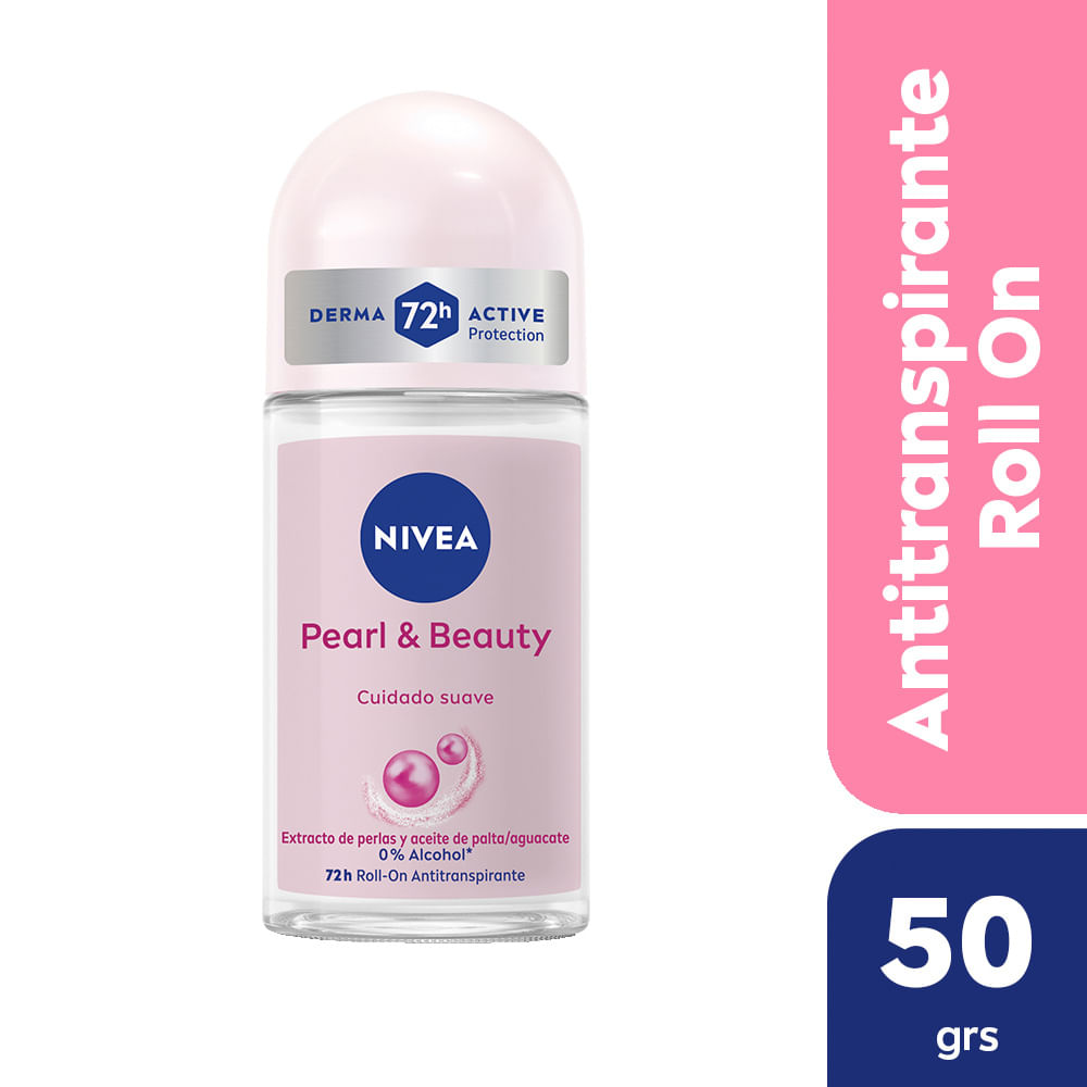 Desodorante antitranspirante femenino Nivea Pearl & Beauty roll on 50 grs