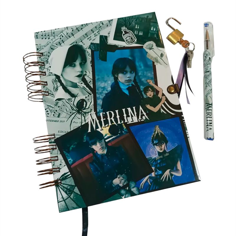Diario-ntimo-Merlina-Addams-Con-Candado-Y-Stickers-1-57965