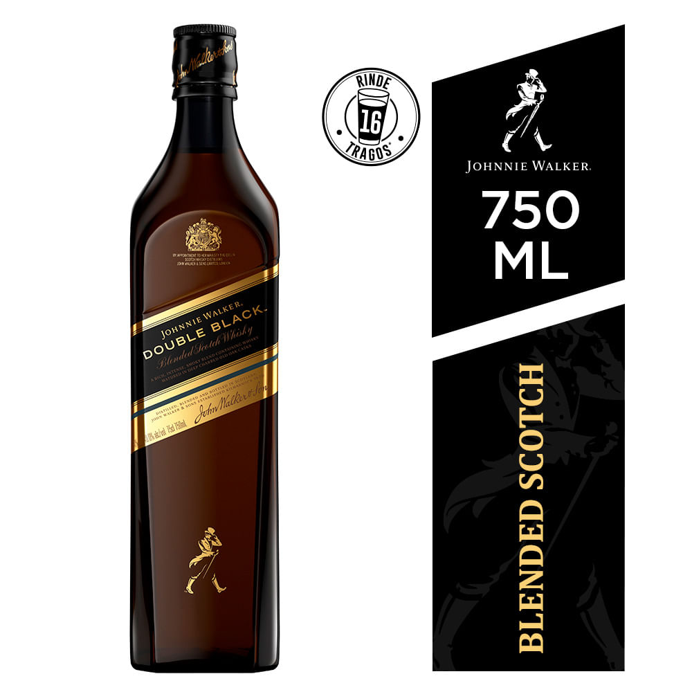 Whisky Johnnie Walker double black botella 750 ml