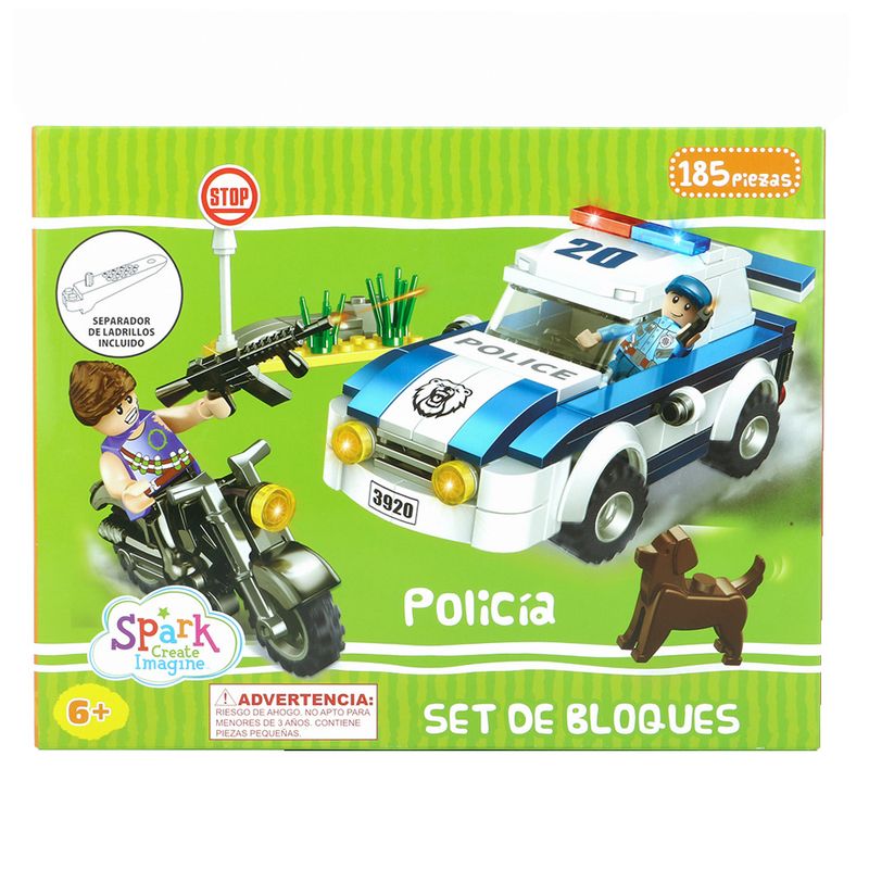 Bloques-Policia-Spark-Create-Imagine-185-Piezas-1-49091