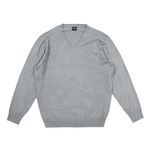 Hg-Sweater-Cuello-V-Color-Gris-Melange-Claro-Talle-S-0004000290020-1